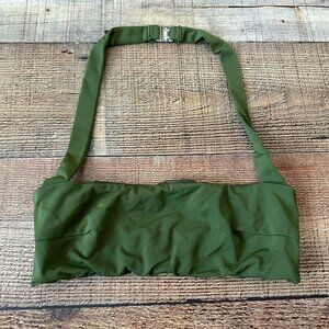 Fella Halter Bikini Swim Suit Swimwear Top in Green -XS